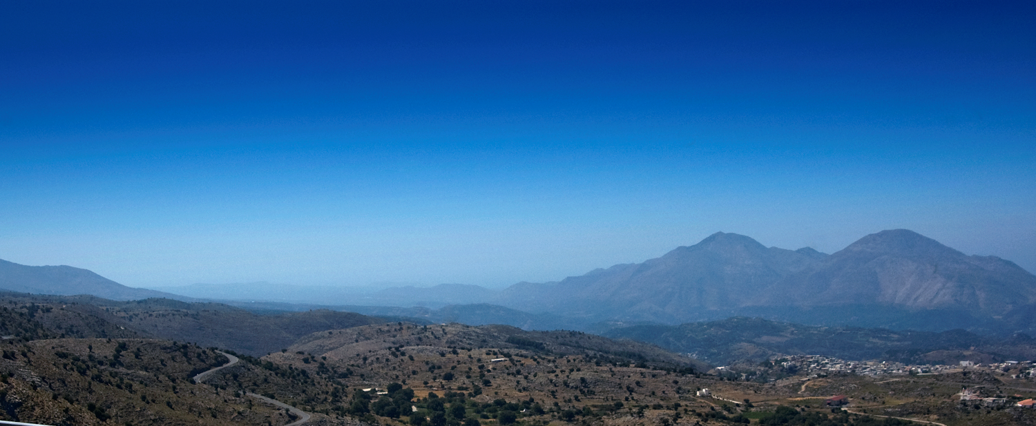 View over Cretan mountains