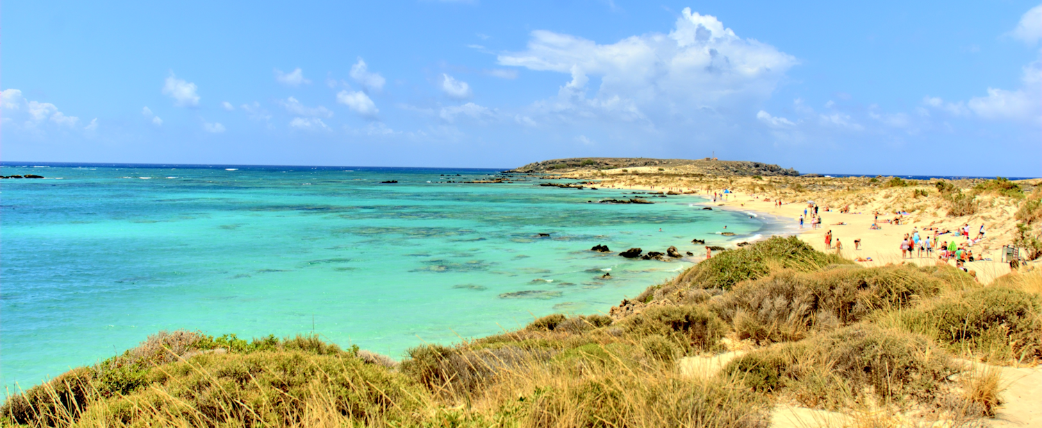View over Cretan beach