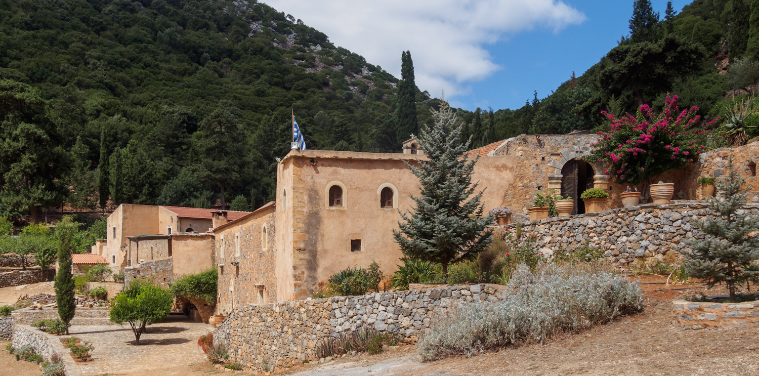 The Vossakos Monastery (Moni Vossakou) in the north of the Rethymno district.